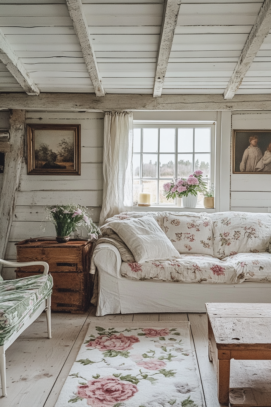 14. Cottagecore Charm (Cozy Living Room Ideas) - Cozy Living Room Ideas