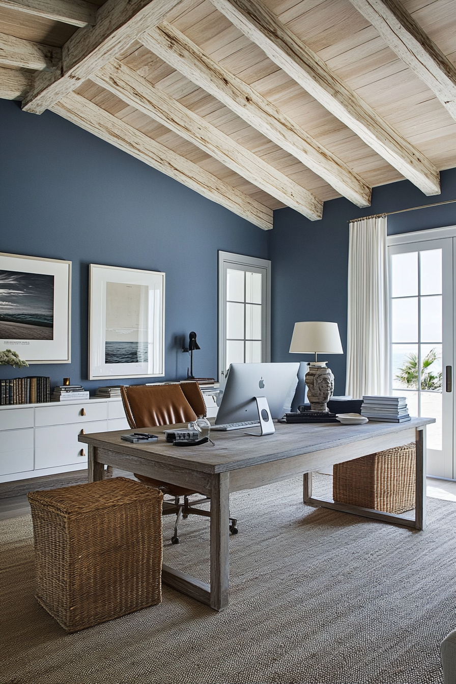 11. Coastal Retreat (Masculine Home Office Ideas) - Masculine Home Office Ideas