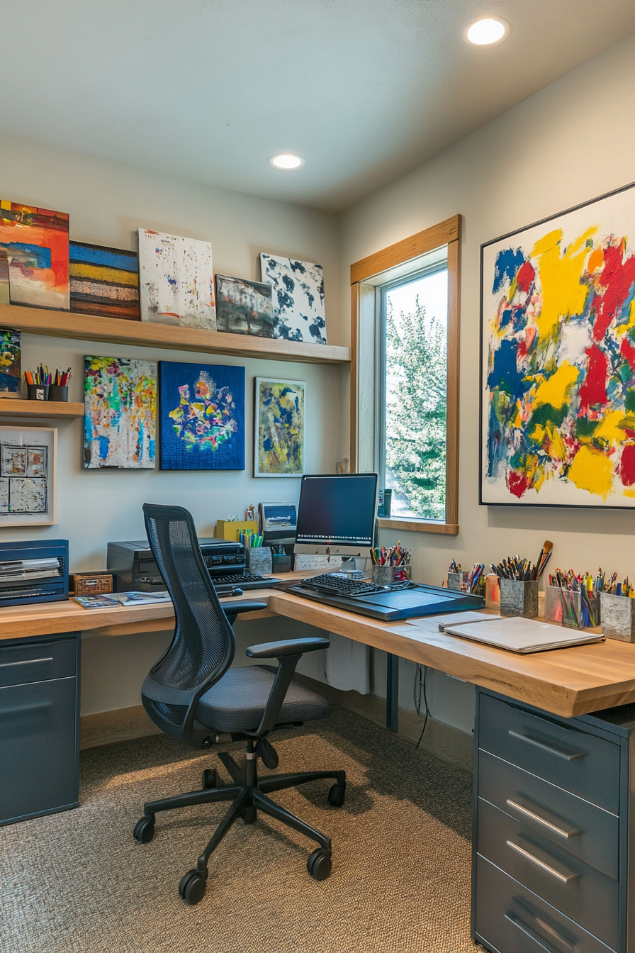 14. Artistic Studio (Masculine Home Office Ideas) - Masculine Home Office Ideas