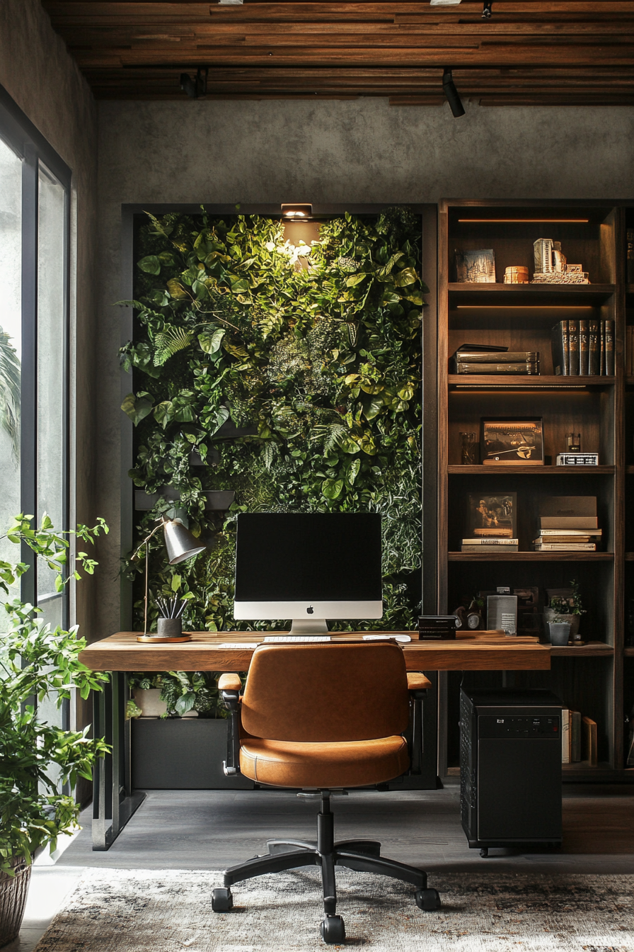 18. Urban Jungle (Masculine Home Office Ideas) - Masculine Home Office Ideas