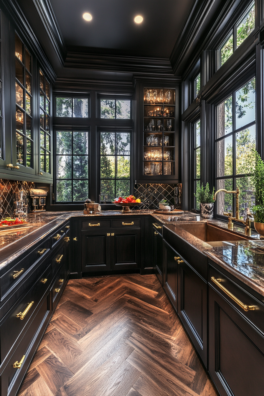 3. Espresso Elegance (Dark Cabinets Kitchen Ideas) - Dark Cabinets Kitchen Ideas