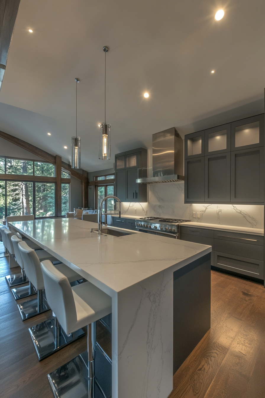 5. Graphite Modern (Dark Cabinets Kitchen Ideas) - Dark Cabinets Kitchen Ideas