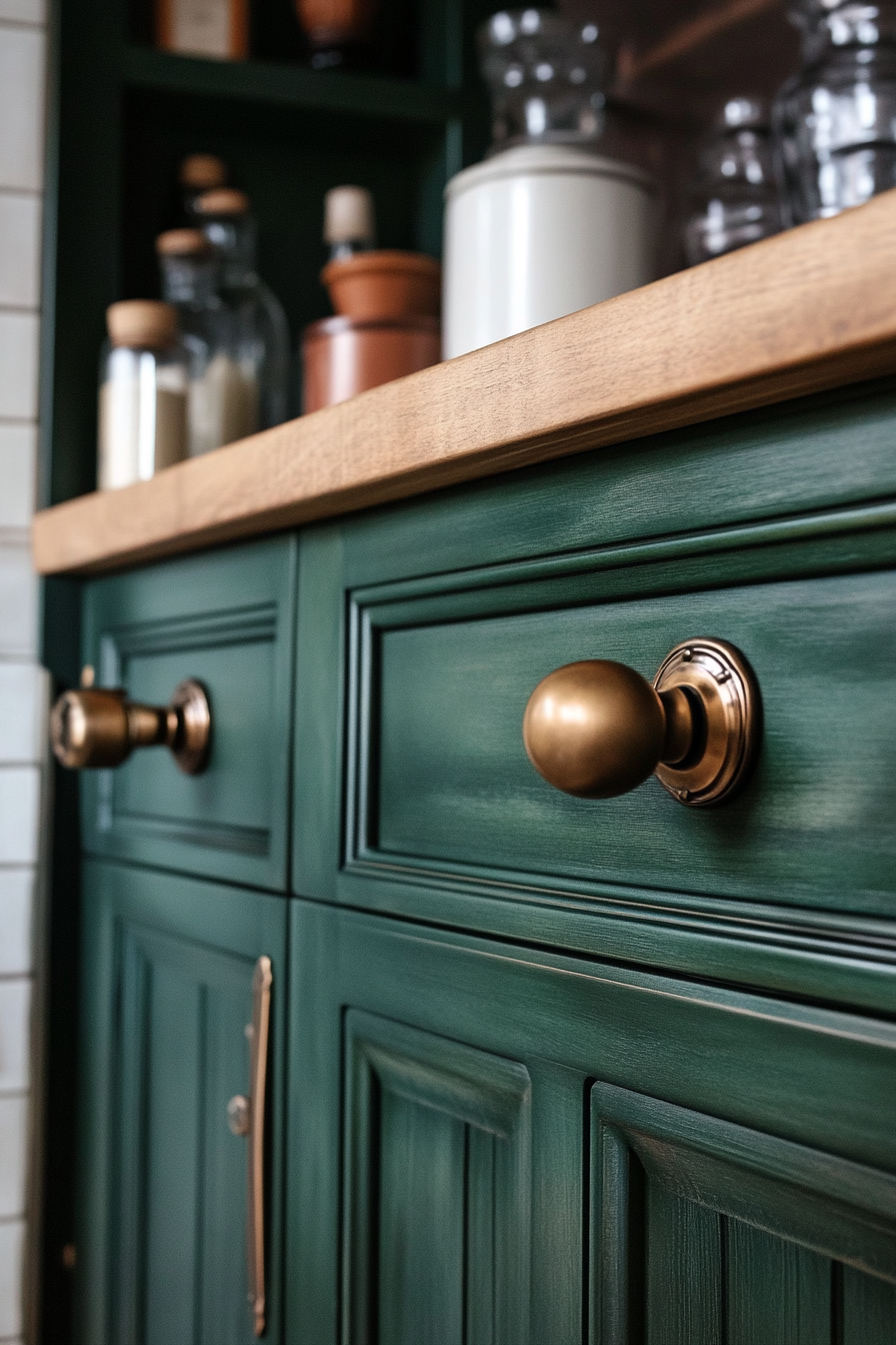 9. Emerald Forest (Dark Cabinets Kitchen Ideas) - Dark Cabinets Kitchen Ideas