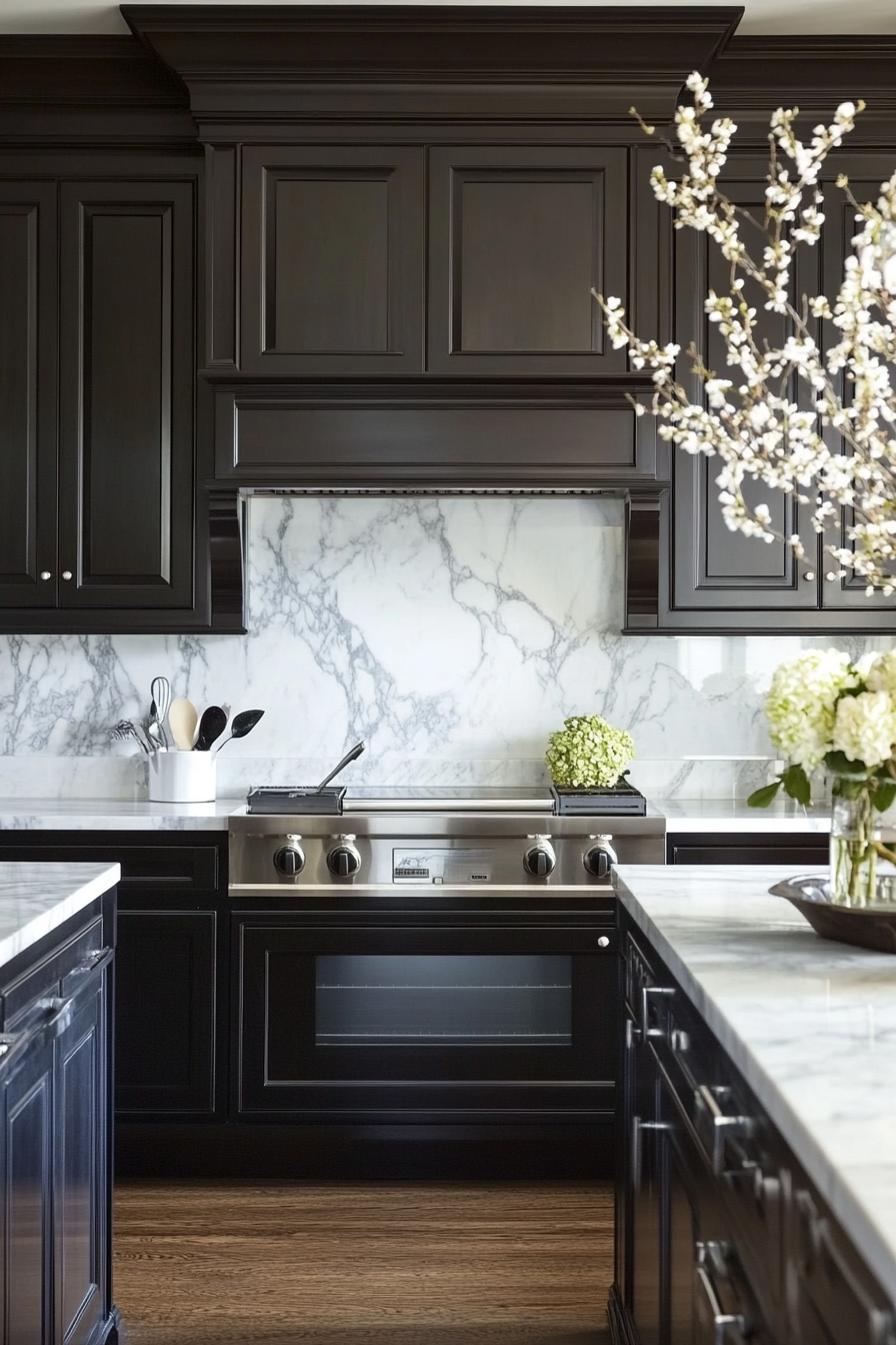 15. Mahogany Luxe (Dark Cabinets Kitchen Ideas) - Dark Cabinets Kitchen Ideas