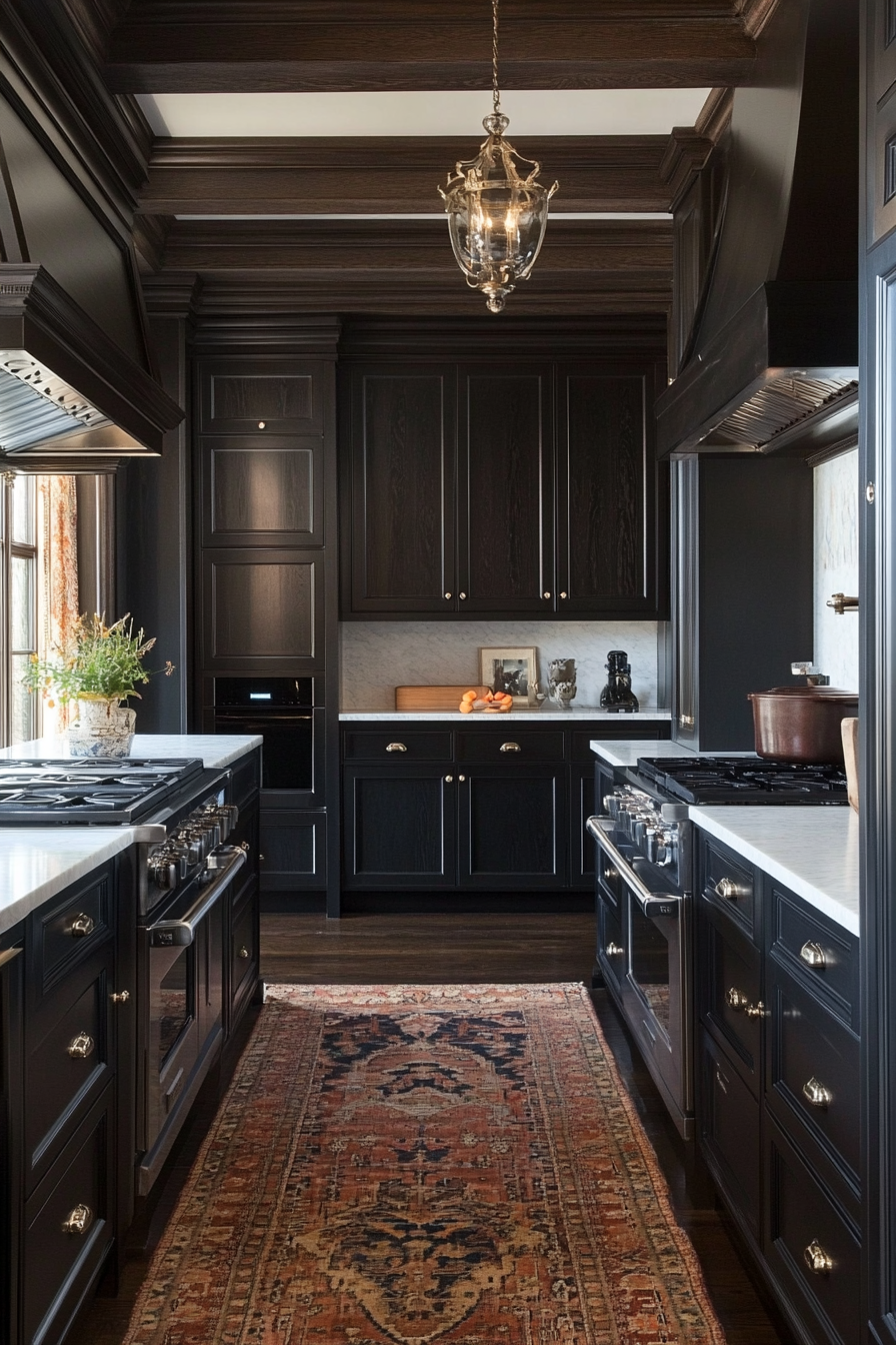 26. Black Cherry Refined (Dark Cabinets Kitchen Ideas) - Dark Cabinets Kitchen Ideas