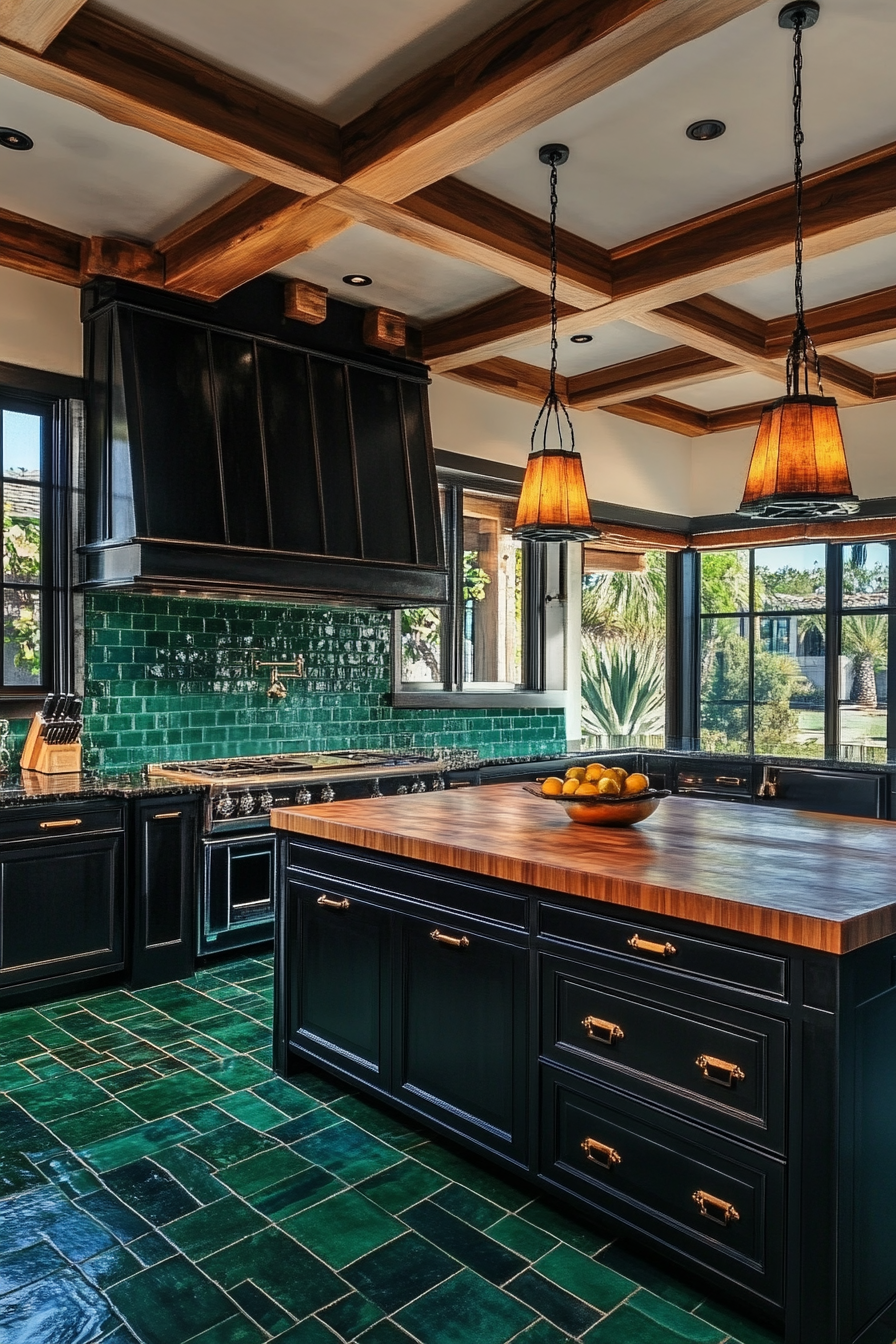 5. Coastal Midnight (Black Cabinets Kitchen Ideas) - Black Cabinets Kitchen Ideas