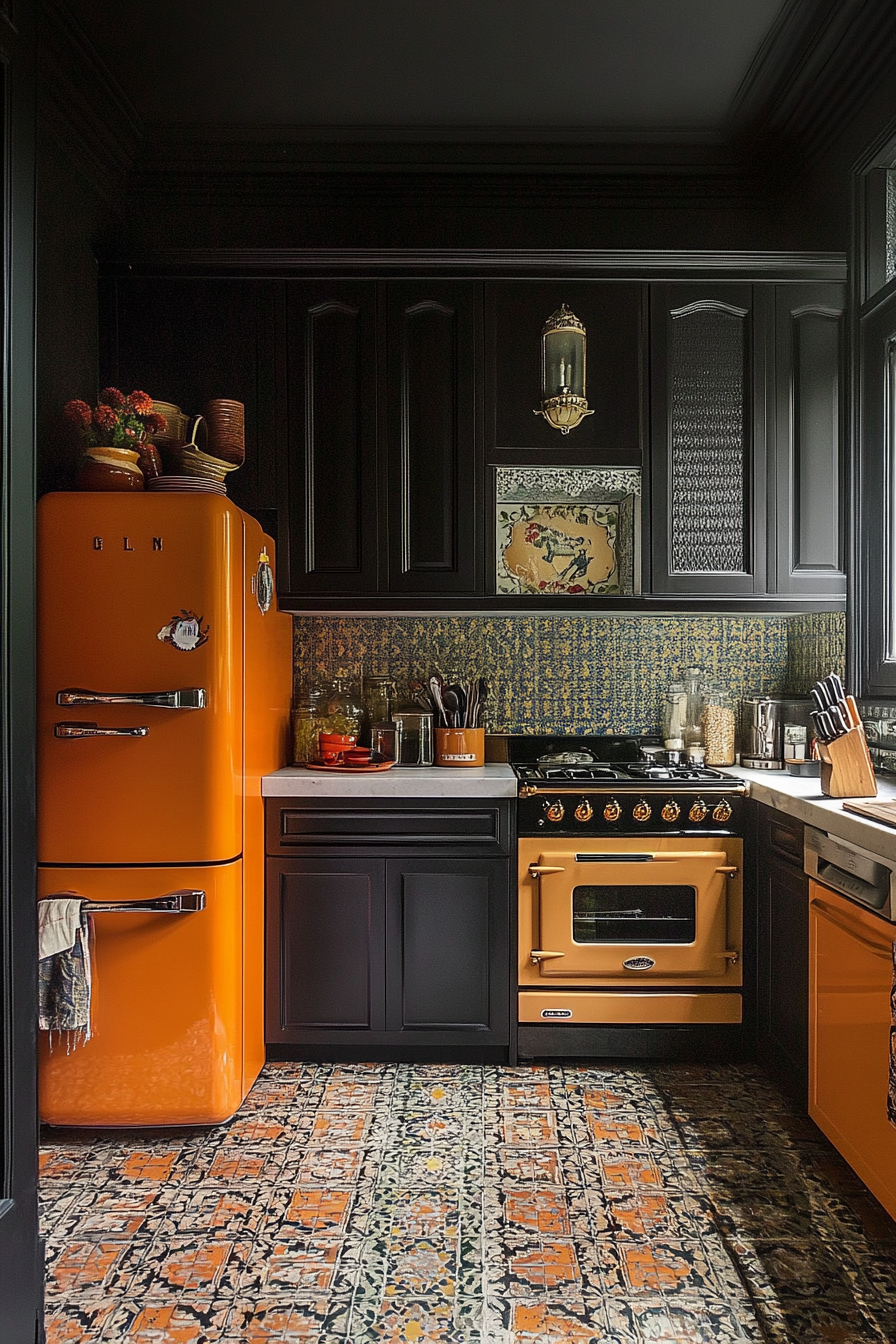 14. Eclectic Obsidian (Black Cabinets Kitchen Ideas) - Black Cabinets Kitchen Ideas