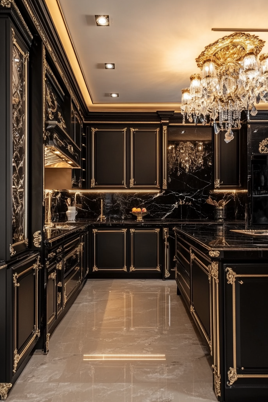15. Luxe Velvet Black (Black Cabinets Kitchen Ideas) - Black Cabinets Kitchen Ideas