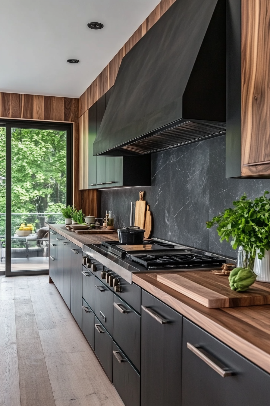 22. Organic Black Walnut (Black Cabinets Kitchen Ideas) - Black Cabinets Kitchen Ideas