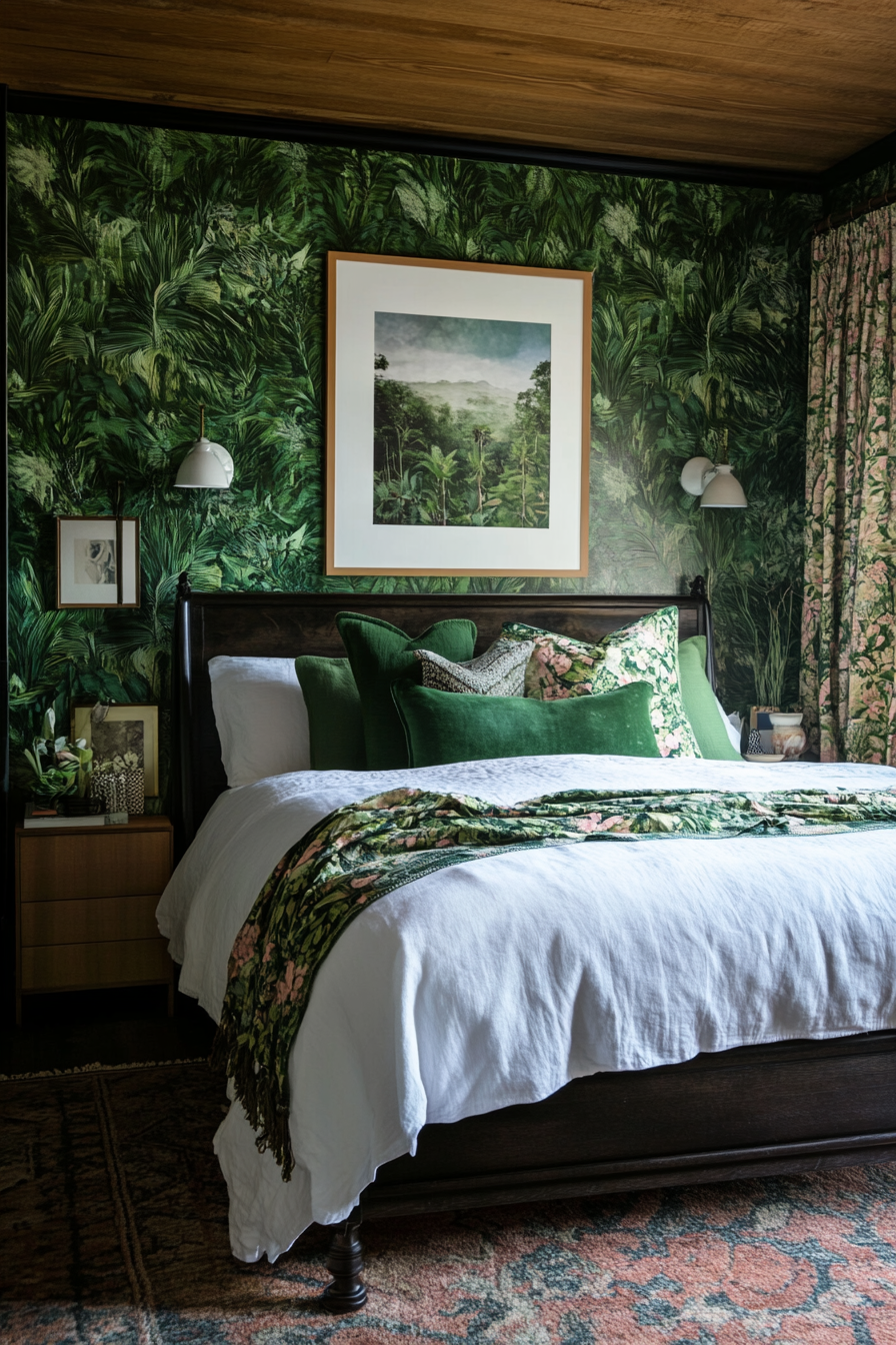 1. Lush Rainforest Retreat (Tropical Bedroom Ideas) - Tropical Bedroom Ideas