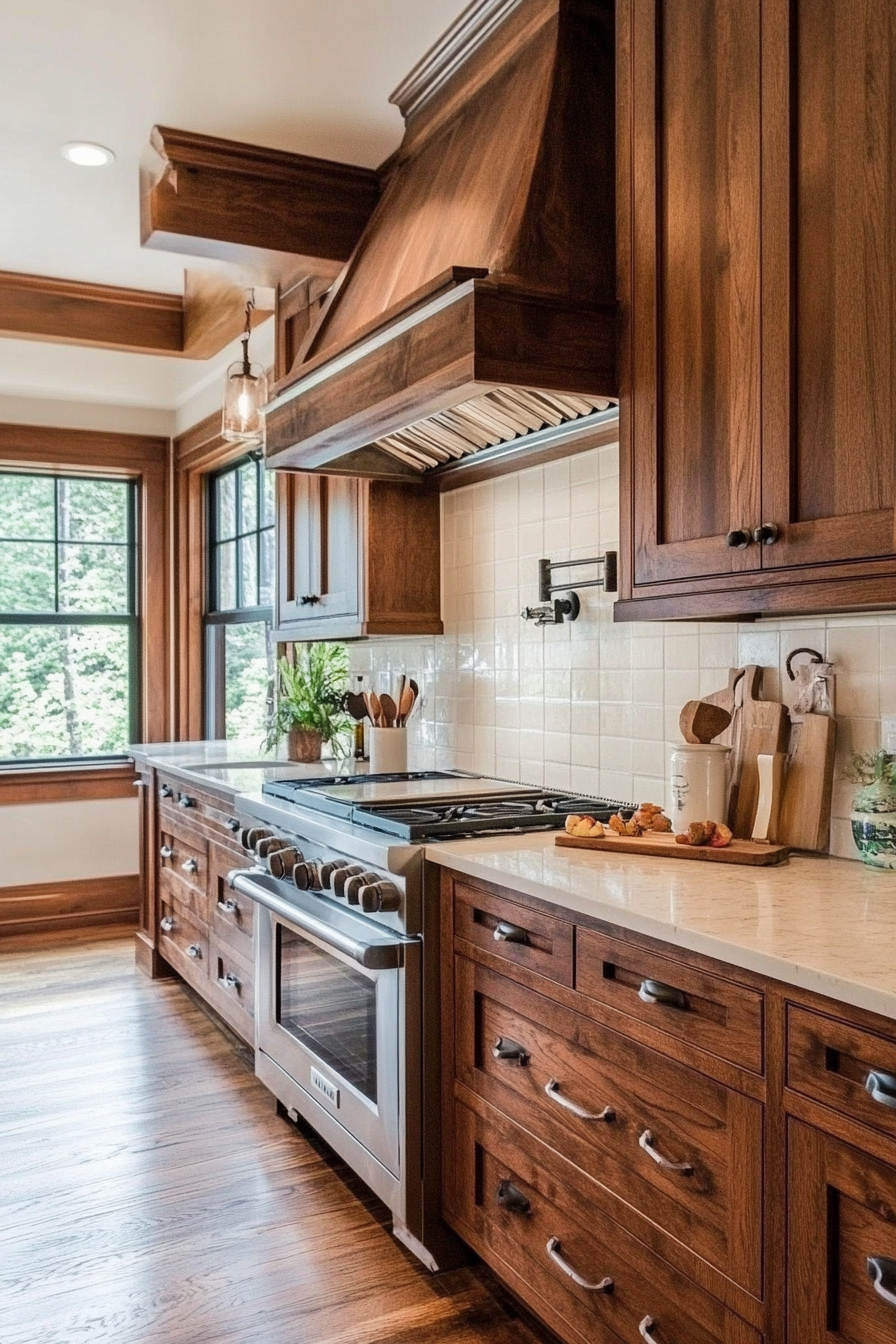 21. Auburn Craftsman Classic (Brown Kitchen Cabinets Ideas) - Brown Kitchen Cabinets Ideas