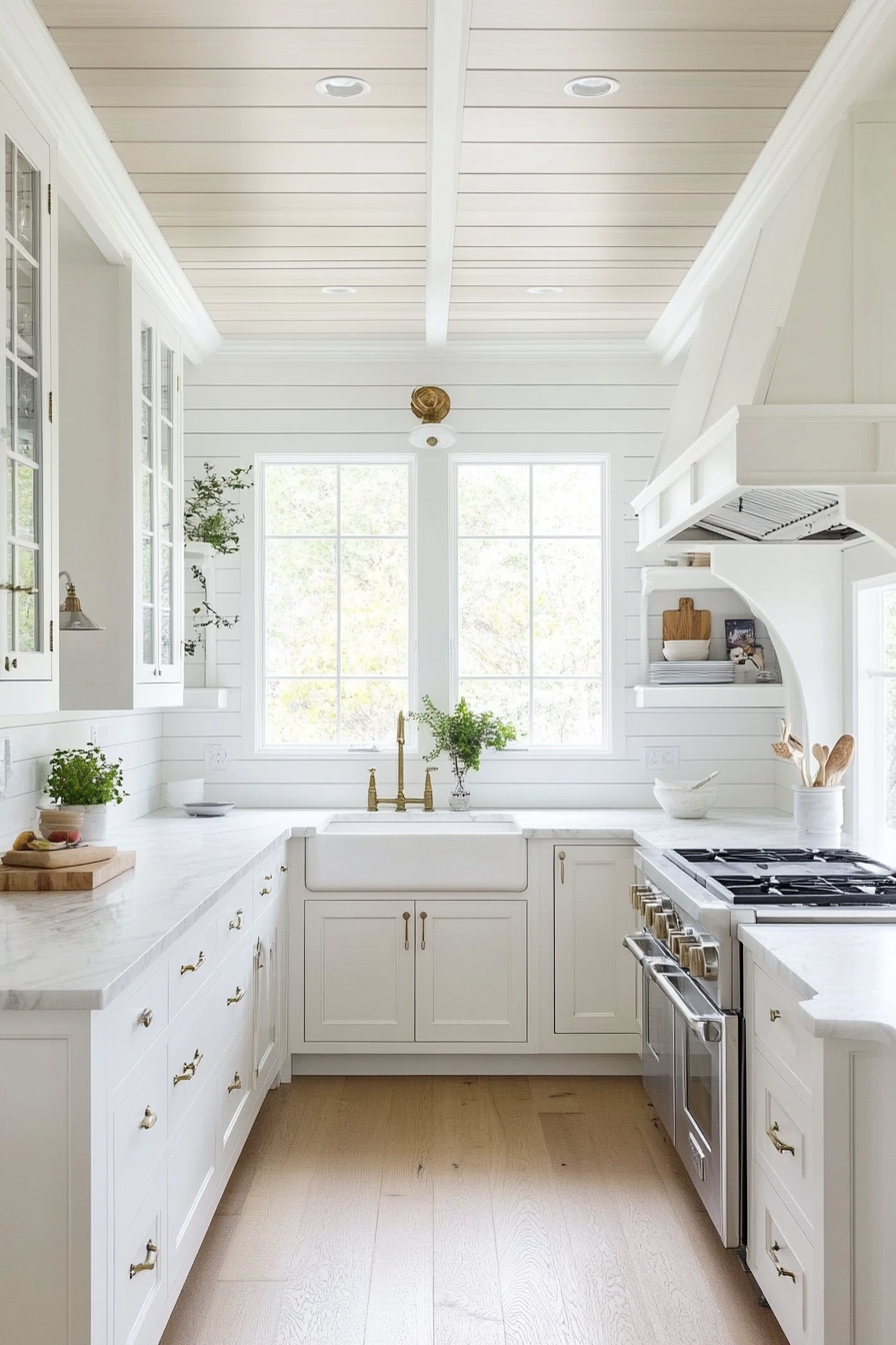 2. Minimalist White Haven (Garage Kitchen Ideas) - Garage Kitchen Ideas