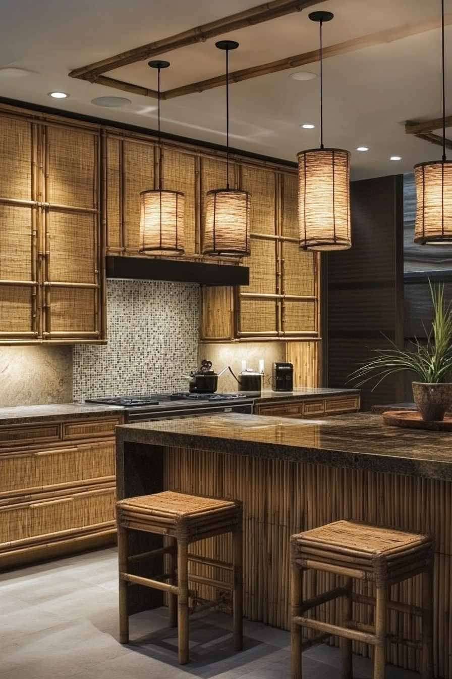 22. Asian-Inspired Tranquility (Garage Kitchen Ideas) - Garage Kitchen Ideas