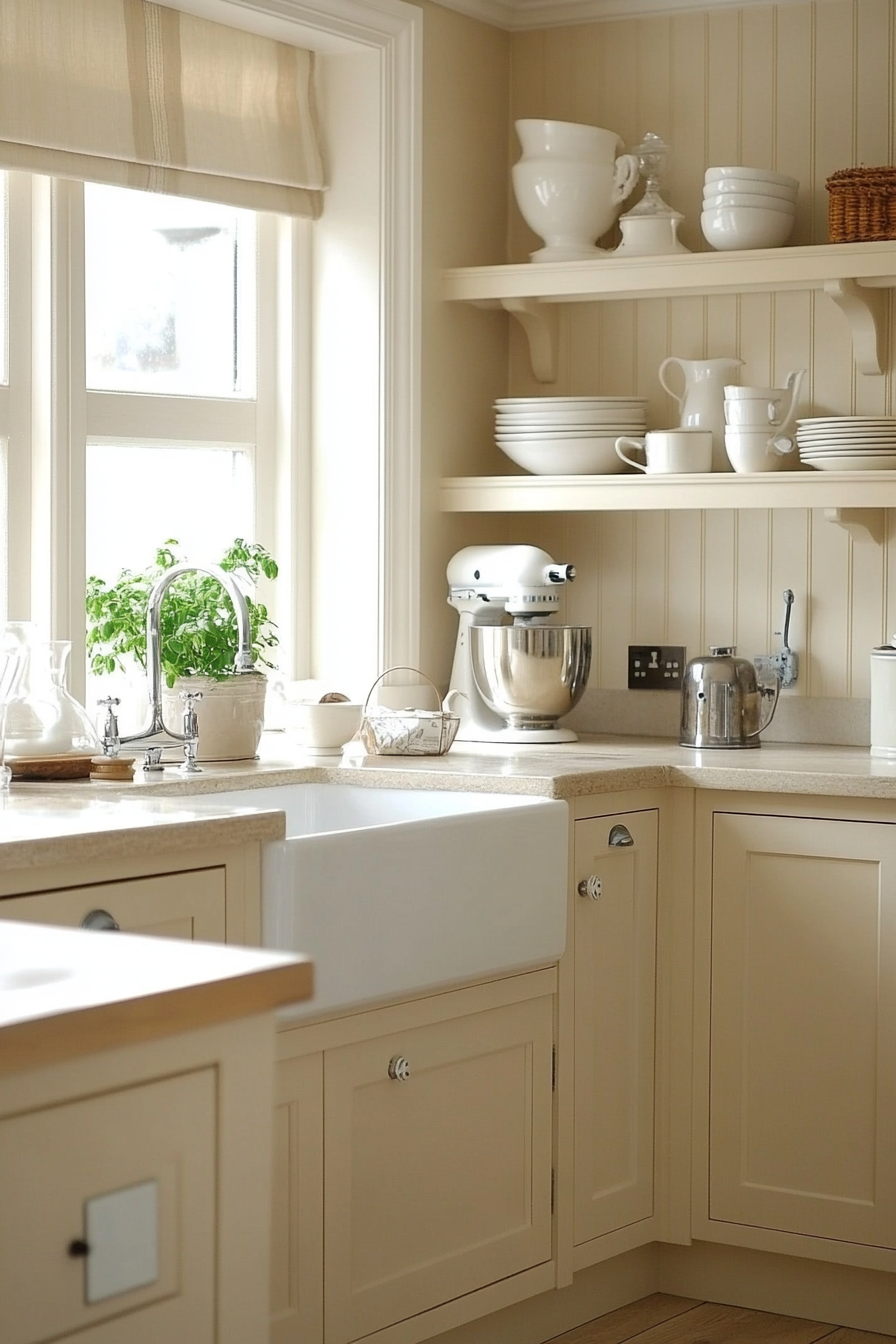 10. Beige with Soft Pastels (Beige Kitchen Ideas) - Beige Kitchen Ideas