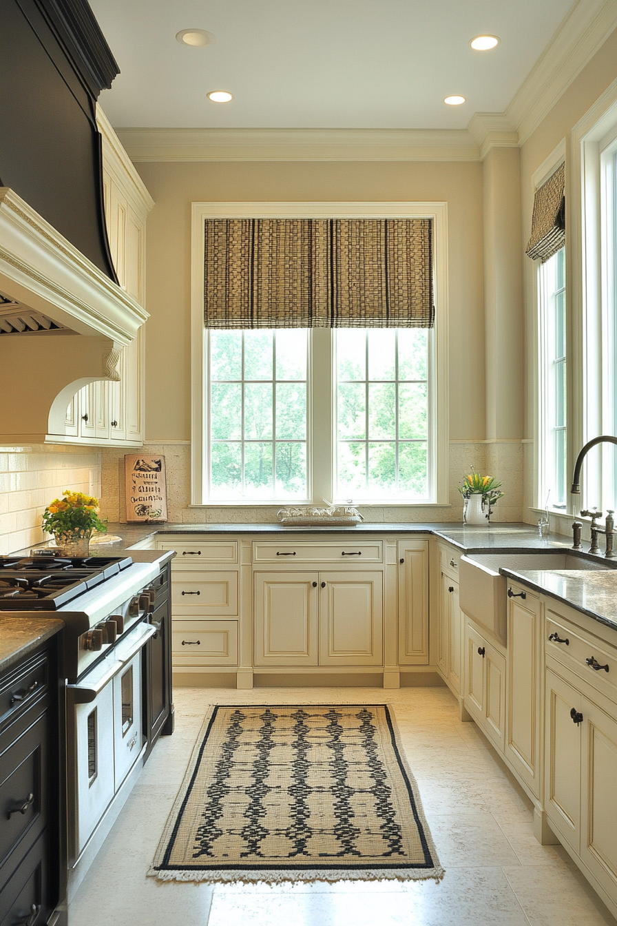 15. Beige & Charcoal Contemporary (Beige Kitchen Ideas) - Beige Kitchen Ideas