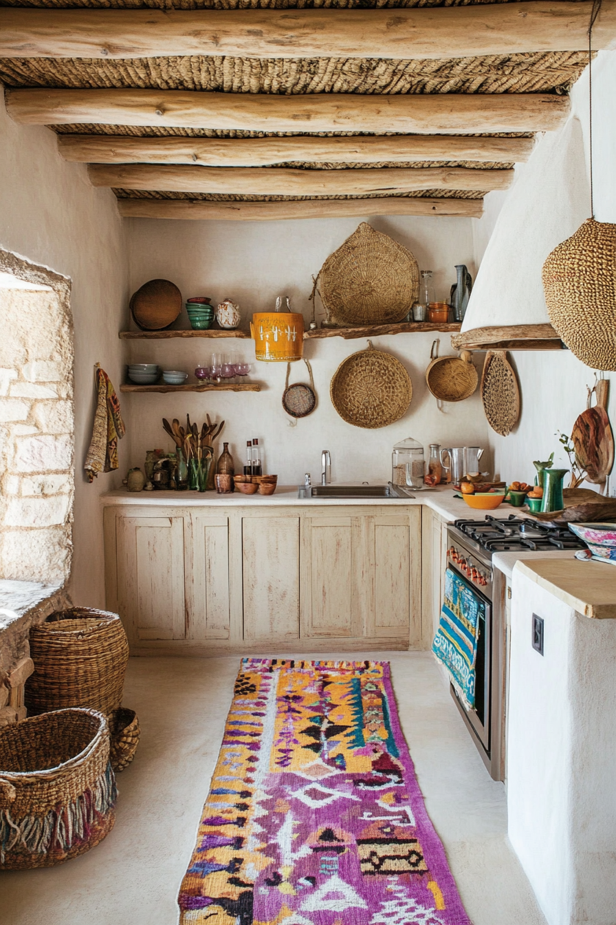 18. Boho Beige Vibes (Beige Kitchen Ideas) - Beige Kitchen Ideas