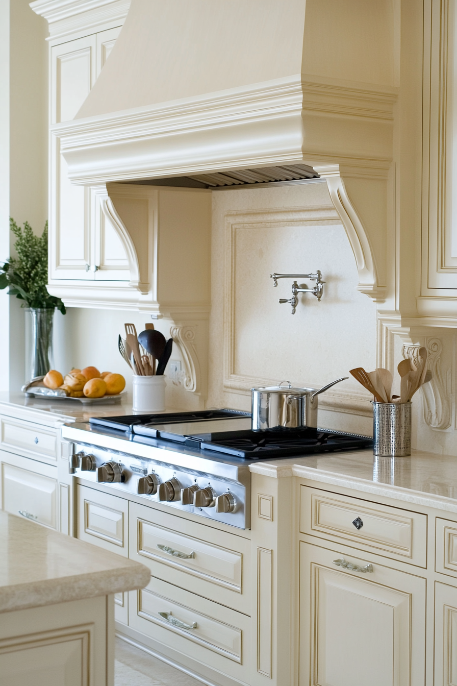 6. Soft Beige & White Contrast (Beige Kitchen Ideas) - Beige Kitchen Ideas