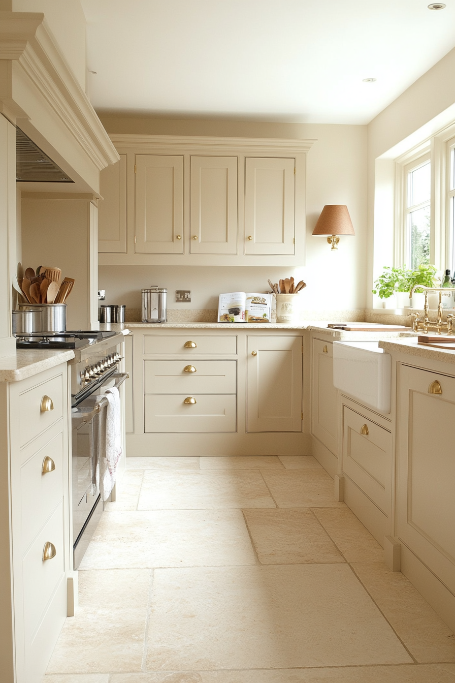 8. Classic Beige Shaker Style (Beige Kitchen Ideas) - Beige Kitchen Ideas