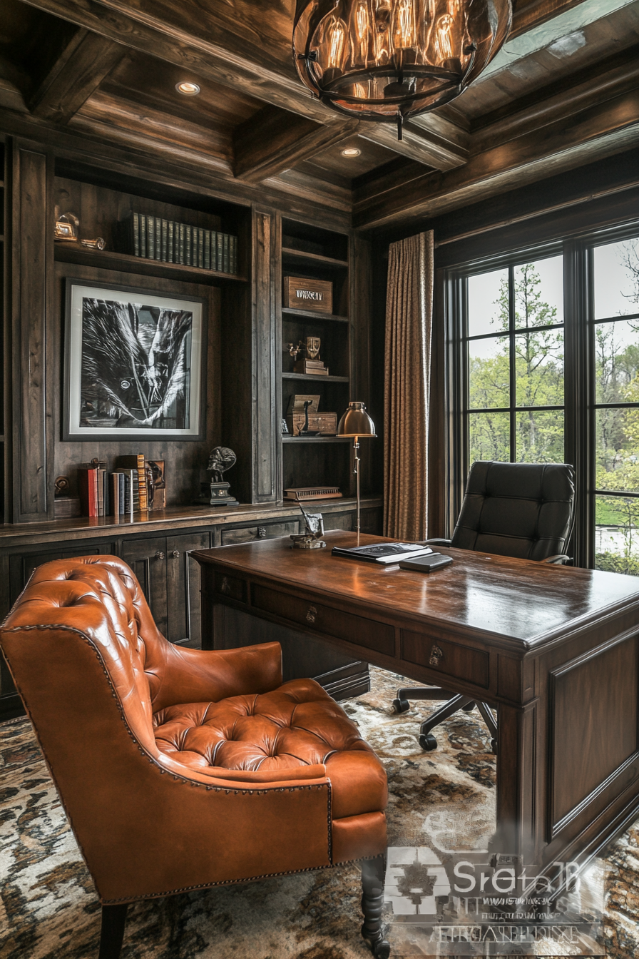 2. Rustic Retreat (Earth Tones Office Ideas) - Earth Tones Office Ideas