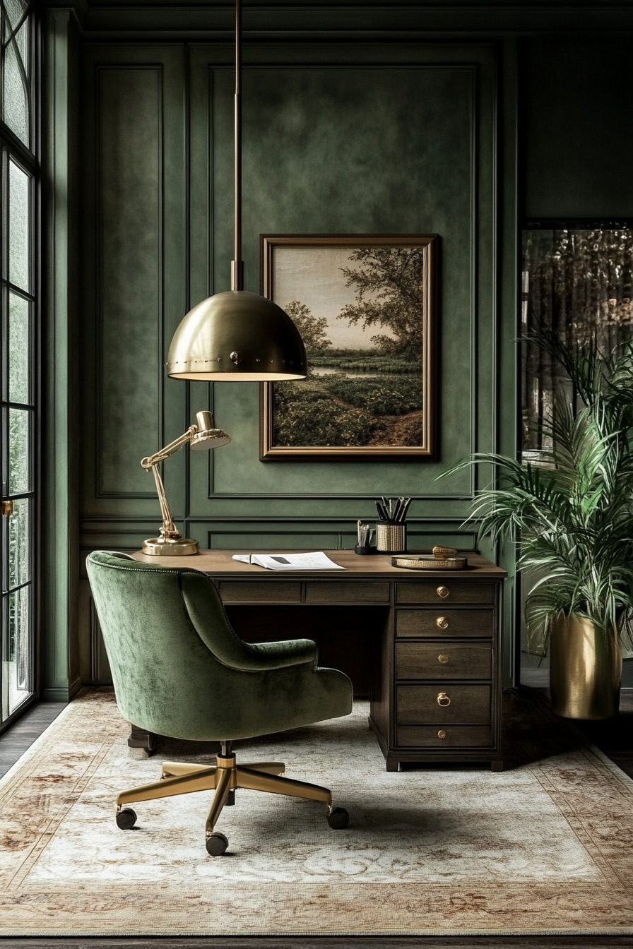 4. Olive Grove Office (Earth Tones Office Ideas) - Earth Tones Office Ideas