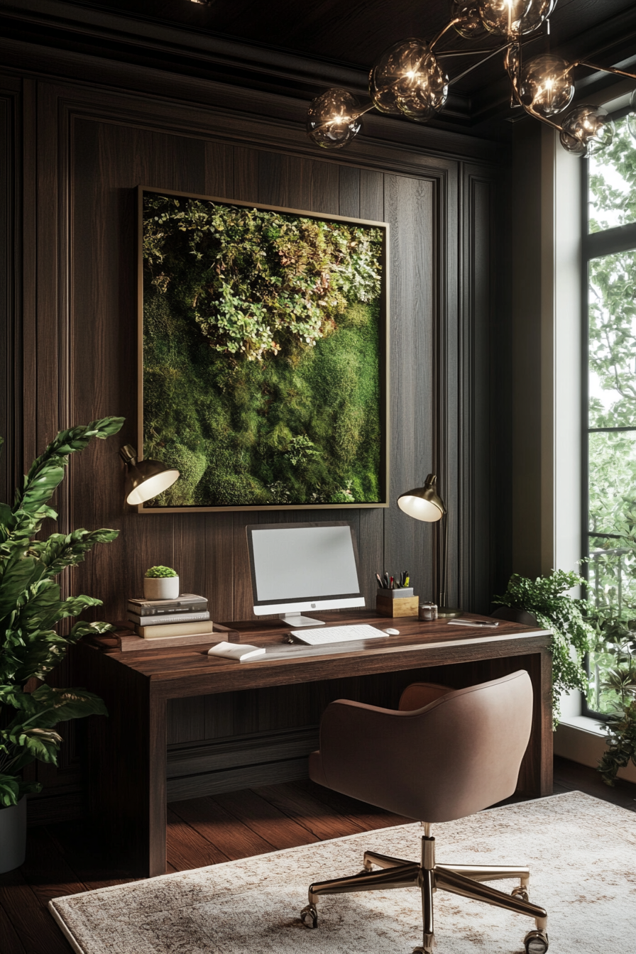 6. Mossy Forest Escape (Earth Tones Office Ideas) - Earth Tones Office Ideas
