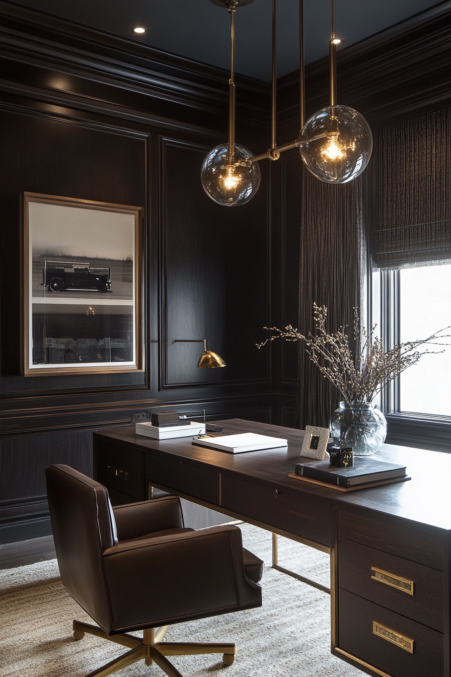 8. Espresso Elegance (Earth Tones Office Ideas) - Earth Tones Office Ideas