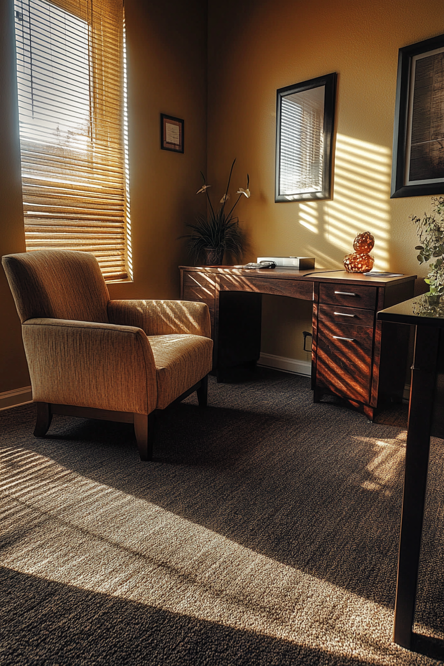 11. Amber Glow Office (Earth Tones Office Ideas) - Earth Tones Office Ideas