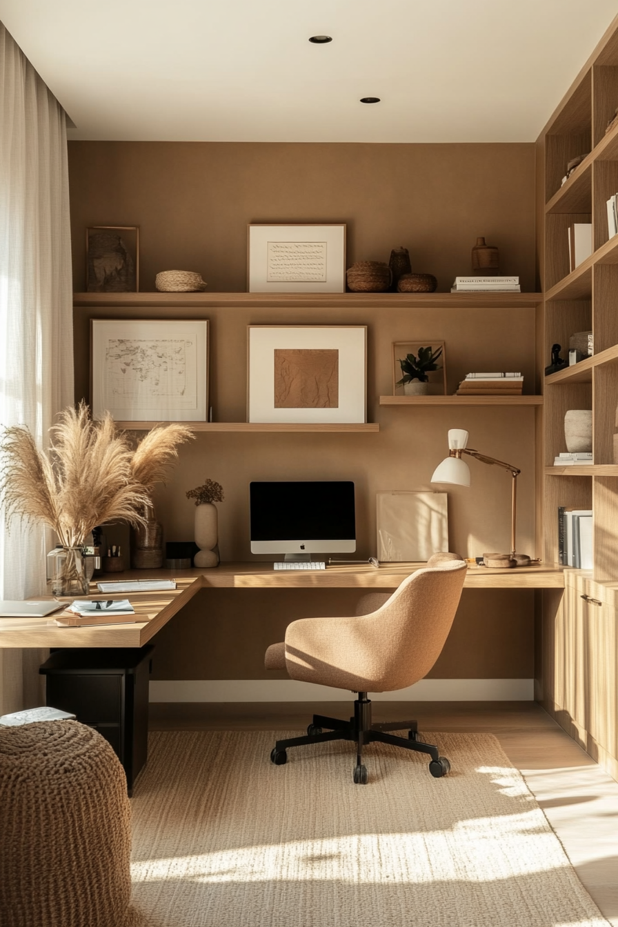 19. Cinnamon Spice Workstation (Earth Tones Office Ideas) - Earth Tones Office Ideas