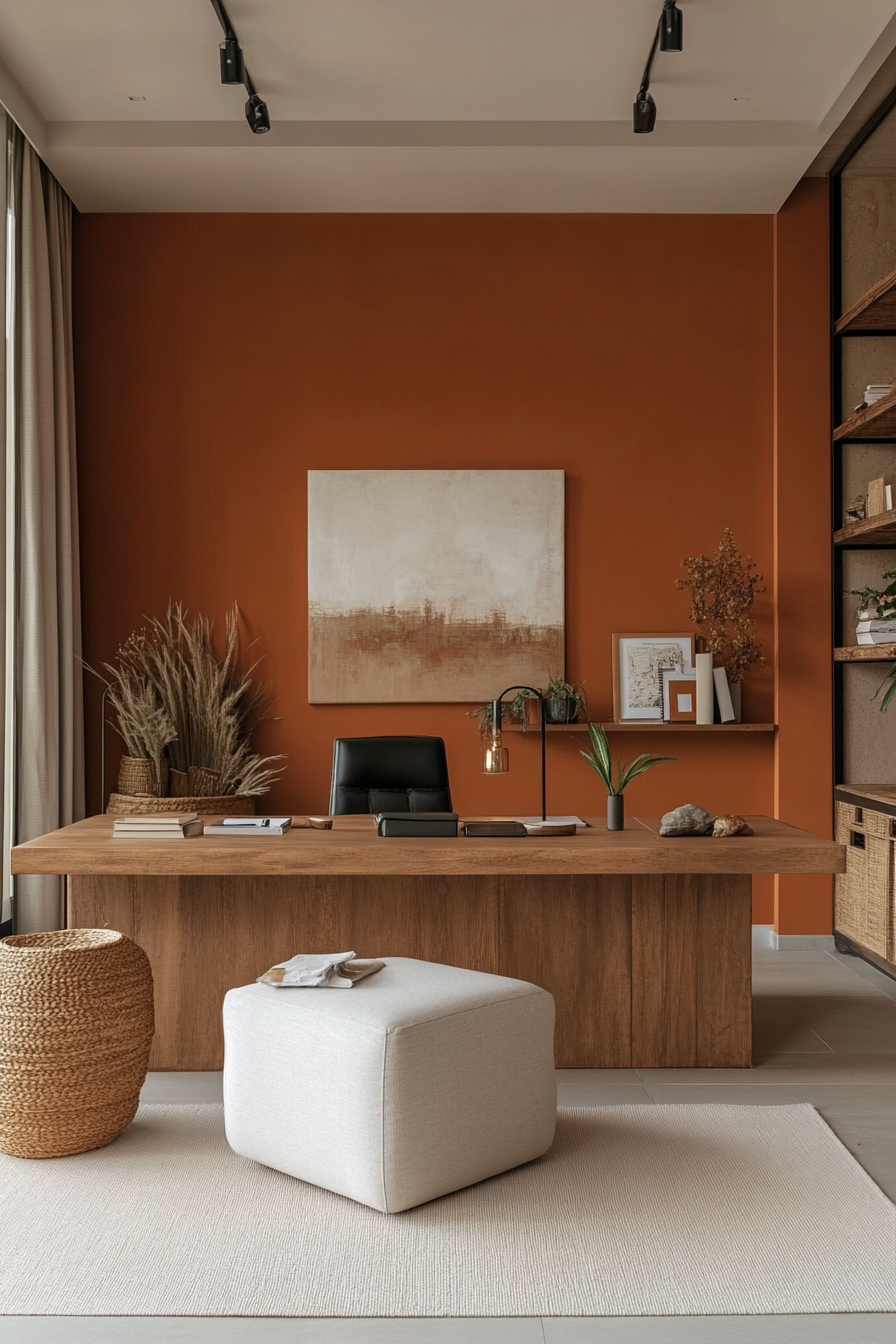 26. Terracotta Chic (Earth Tones Office Ideas) - Earth Tones Office Ideas
