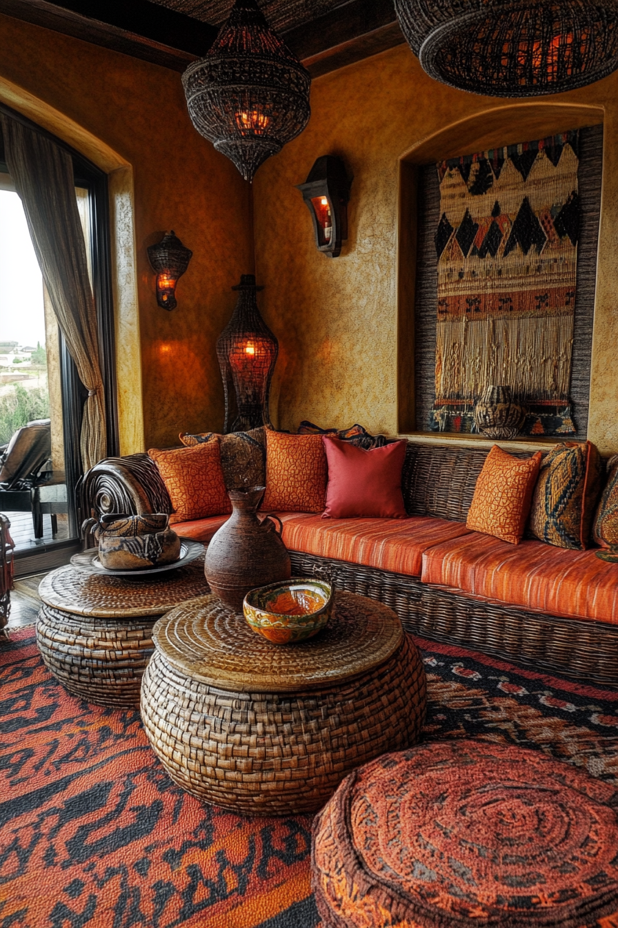 23. Spicy Tones (Boho Living Room Ideas) - Boho Living Room Ideas