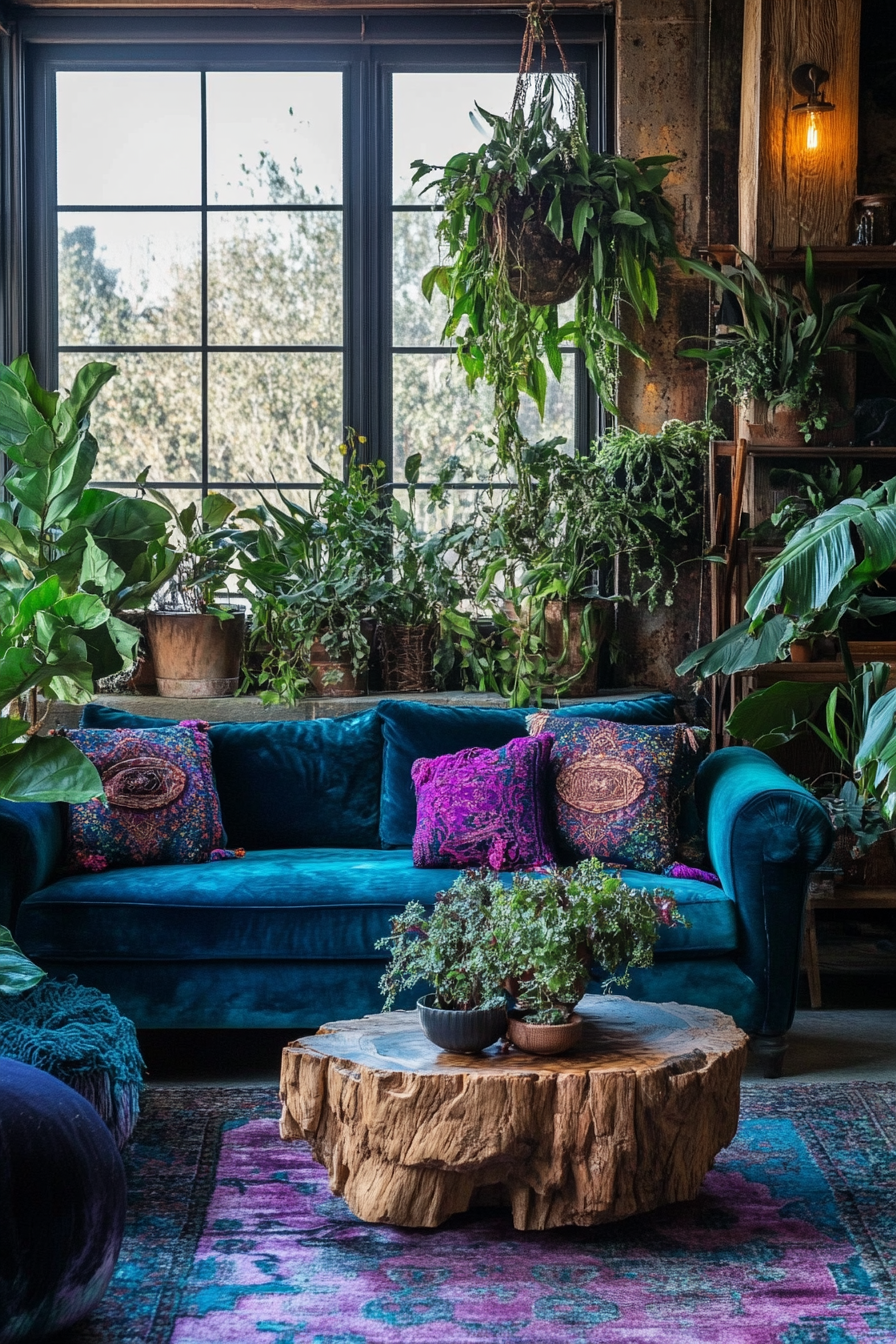 9. Midnight Garden (Boho Living Room Ideas) - Boho Living Room Ideas