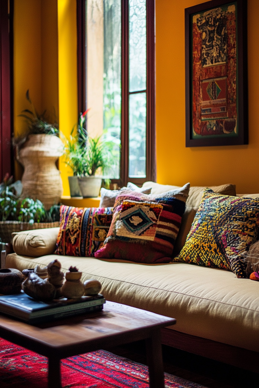 17. Cultural Collection (Boho Living Room Ideas) - Boho Living Room Ideas