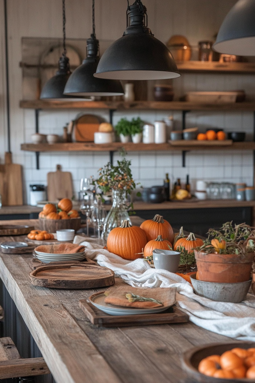 1. Rustic Pumpkin Patch (Fall Kitchen Decor Ideas) - Fall Kitchen Decor Ideas