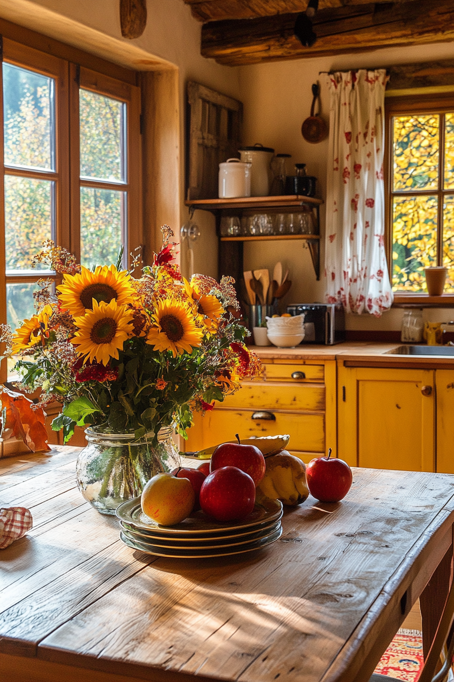 4. Autumn’s Bounty (Fall Kitchen Decor Ideas) - Fall Kitchen Decor Ideas