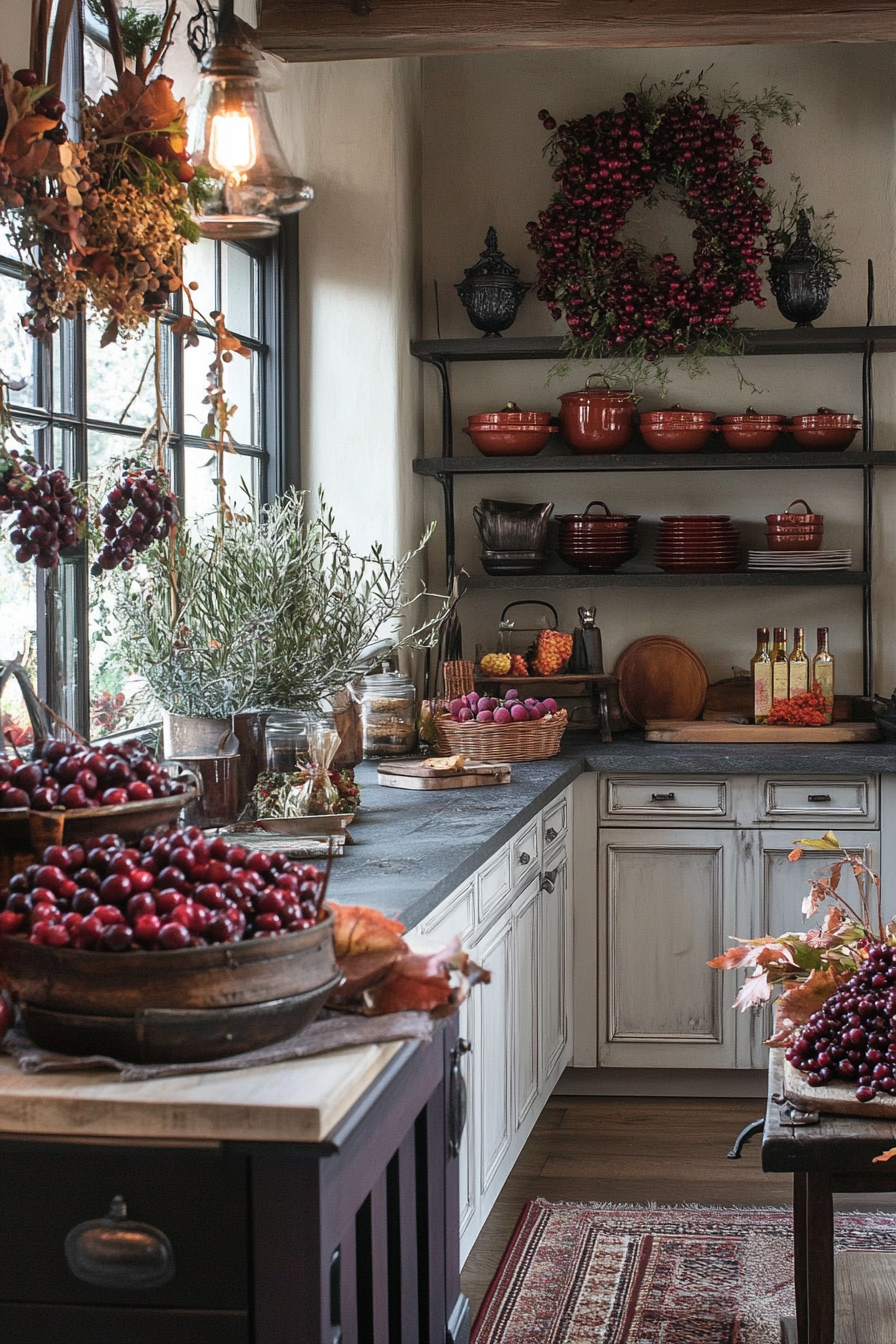 14. Berry Bliss (Fall Kitchen Decor Ideas) - Fall Kitchen Decor Ideas
