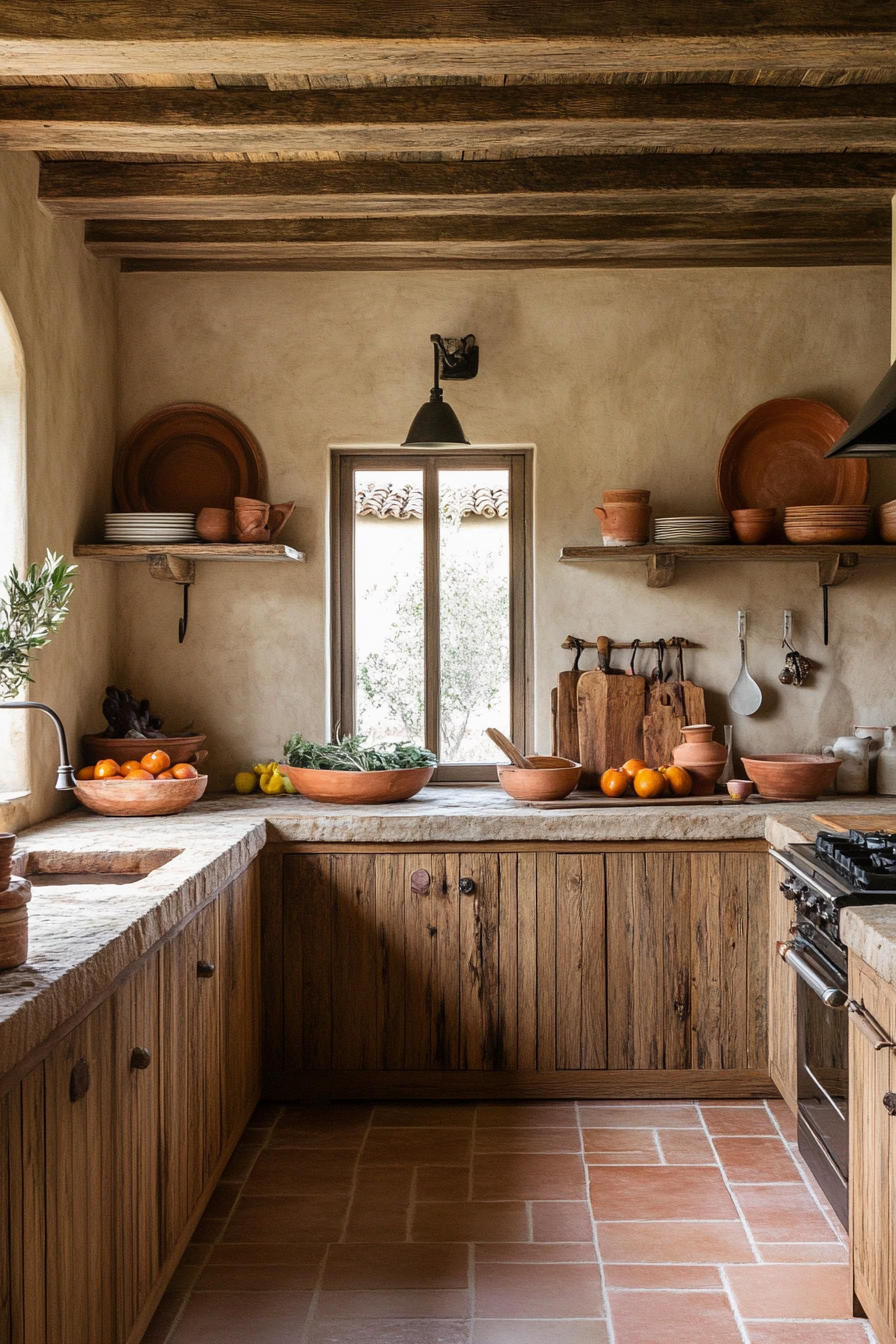 20. Wood & Stone Balance (Fall Kitchen Decor Ideas) - Fall Kitchen Decor Ideas