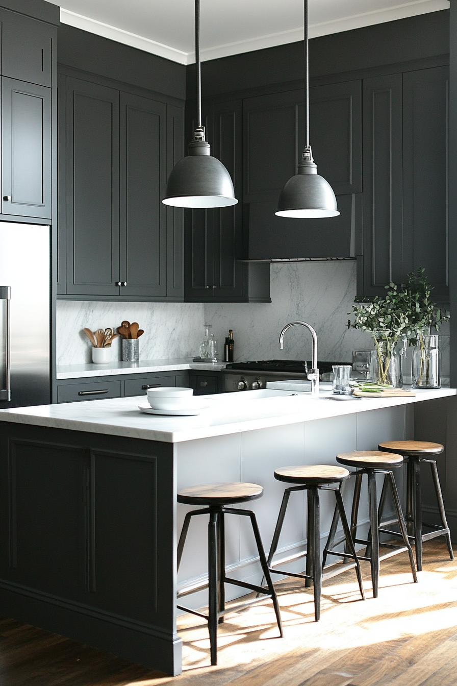 6. Monochromatic Majesty (Modern Kitchen Ideas) - Modern Kitchen Ideas