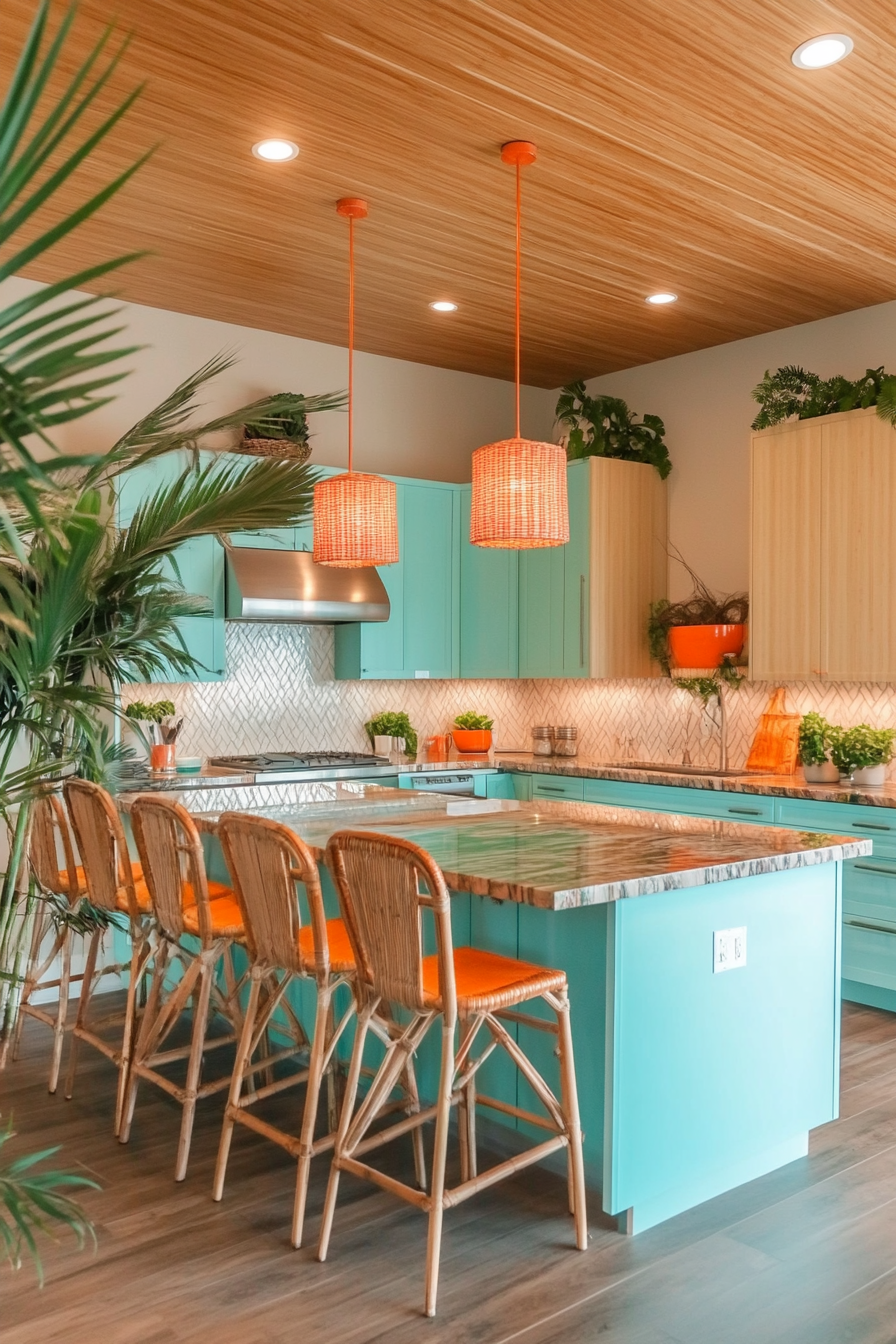 21. Tropical Oasis (Modern Kitchen Ideas) - Modern Kitchen Ideas