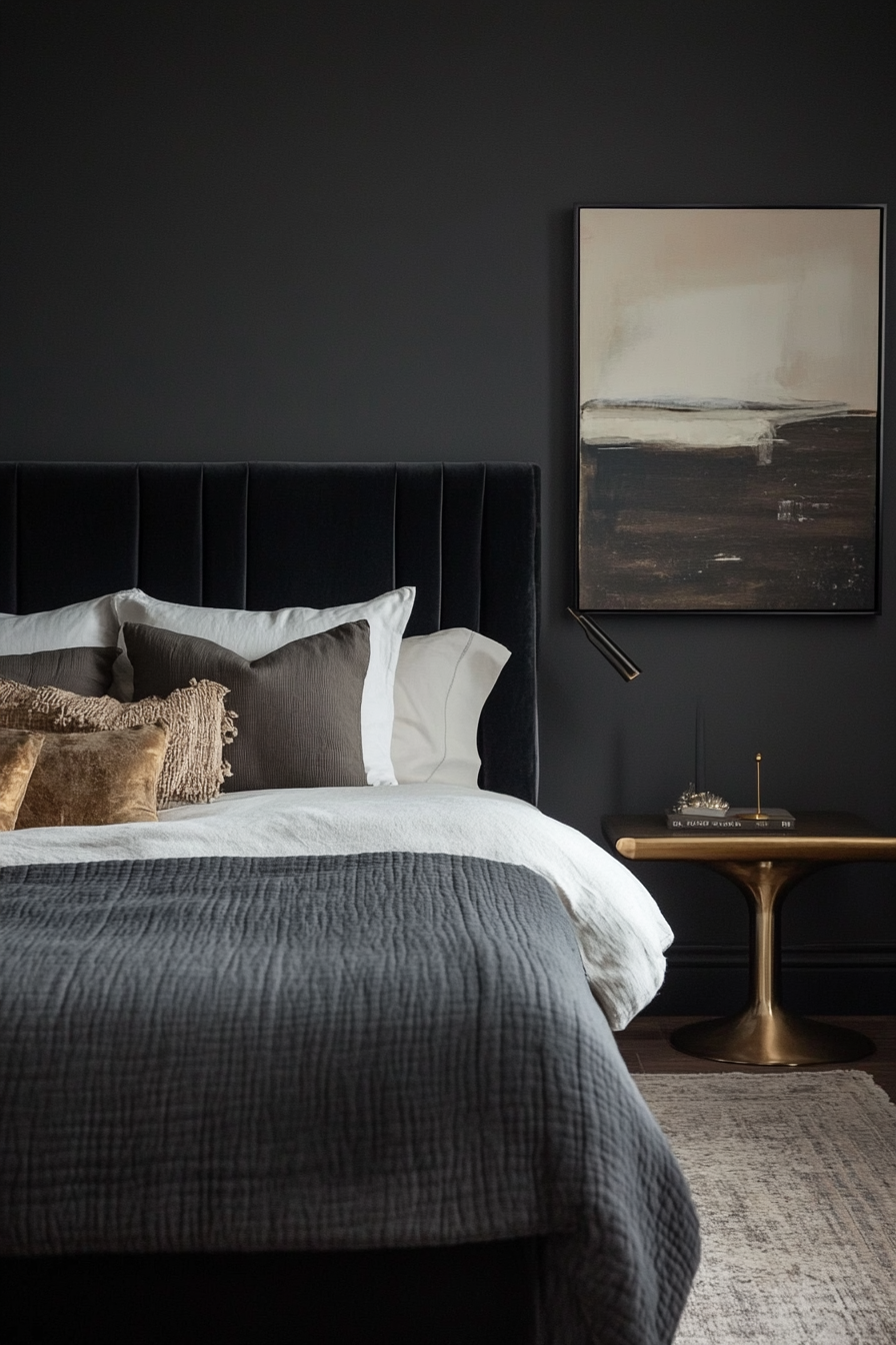 1. Shadowy Oasis (Moody Bedroom Ideas) - Moody Bedroom Ideas