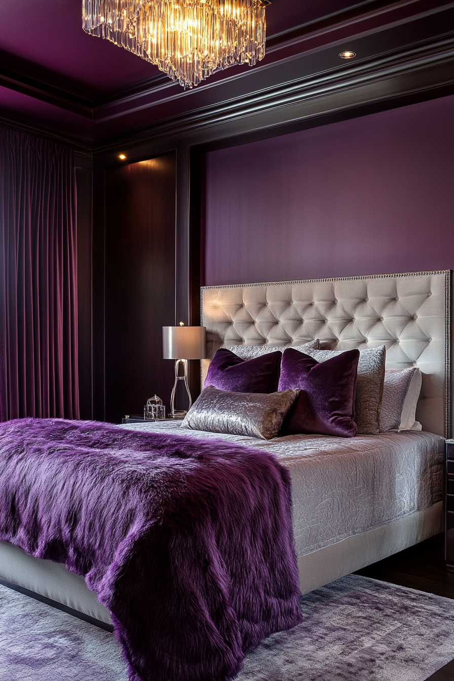 4. Deep Plum Dream (Moody Bedroom Ideas) - Moody Bedroom Ideas