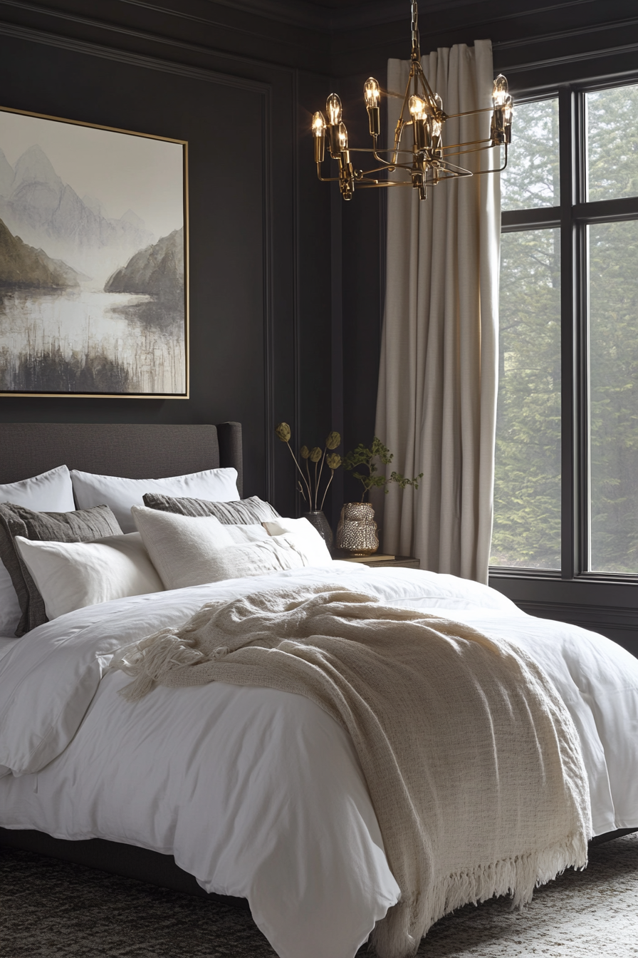 13. Chic Charcoal (Moody Bedroom Ideas) - Moody Bedroom Ideas