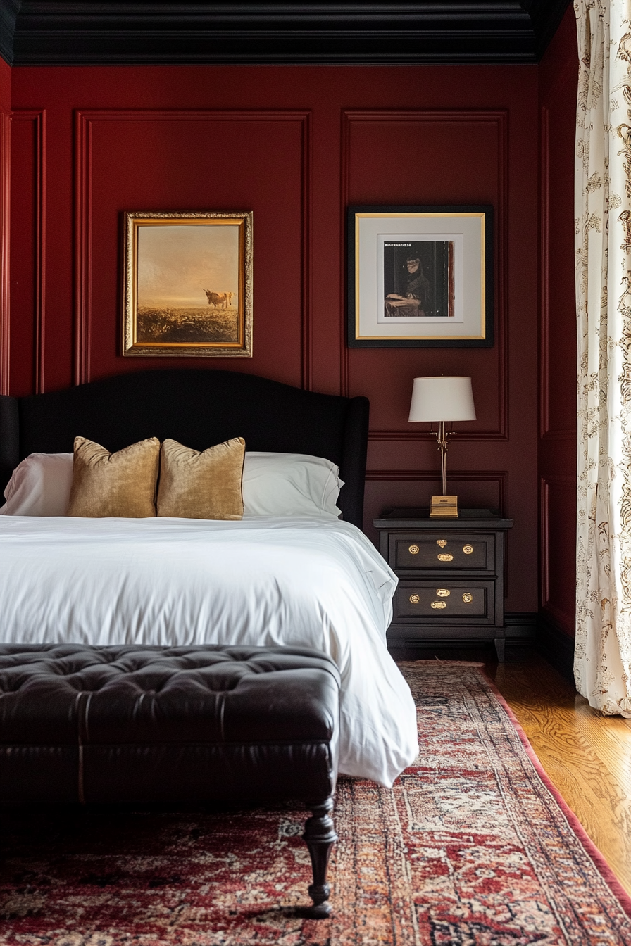 22. Crimson Reverie (Moody Bedroom Ideas) - Moody Bedroom Ideas