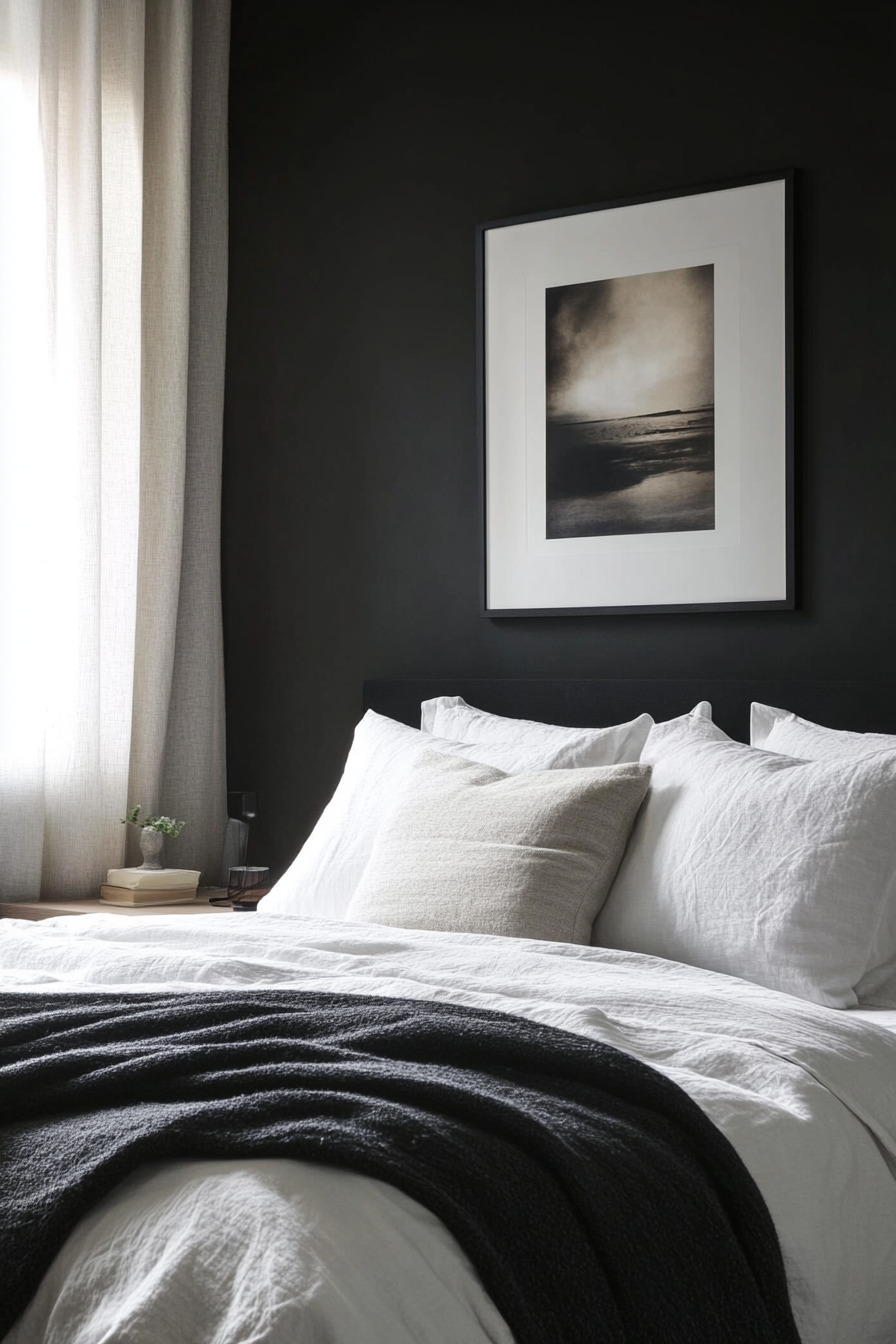 25. Carbon Chic (Moody Bedroom Ideas) - Moody Bedroom Ideas