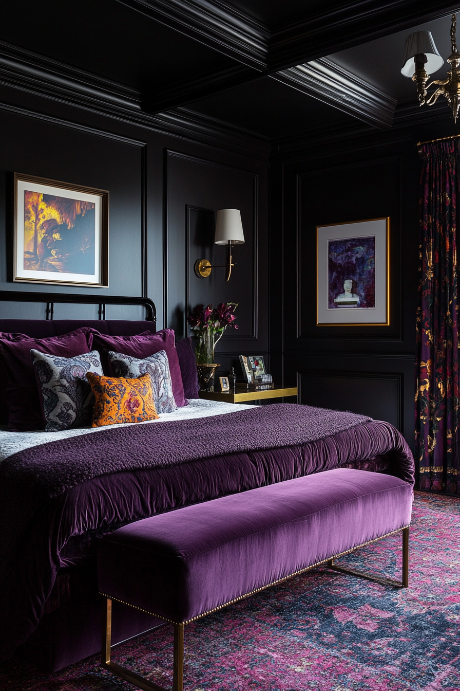 26. Obsidian Majesty (Moody Bedroom Ideas) - Moody Bedroom Ideas