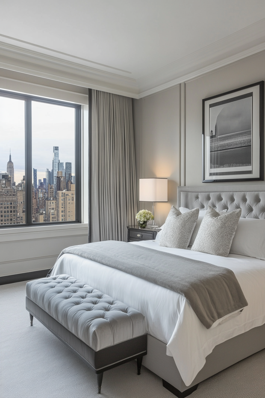 27. Classic Monochrome Chic (Serene Bedroom Ideas) - Serene Bedroom Ideas