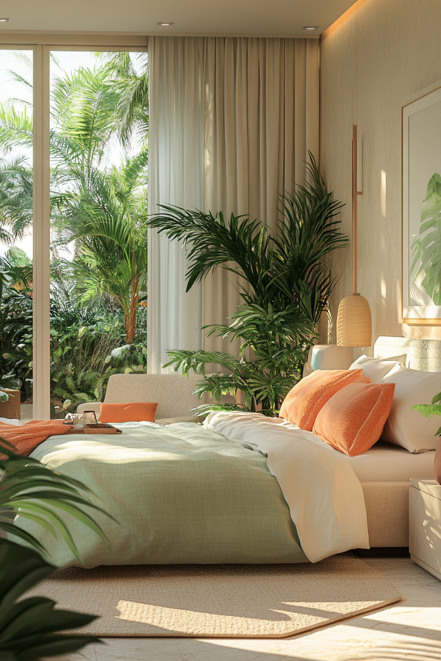 26. Tropical Modern (Serene Bedroom Ideas) - Serene Bedroom Ideas