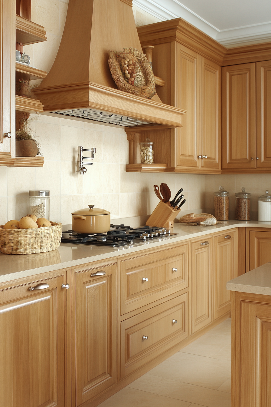 6. Golden Brown Coastal (Brown Kitchen Ideas) - Brown Kitchen Ideas