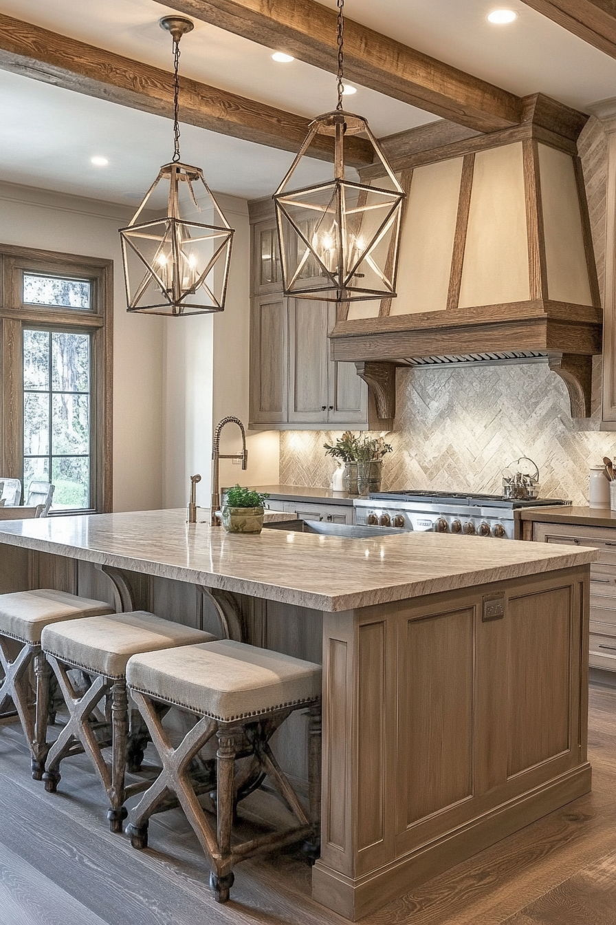15. Taupe and Brown Modern Elegance (Brown Kitchen Ideas) - Brown Kitchen Ideas