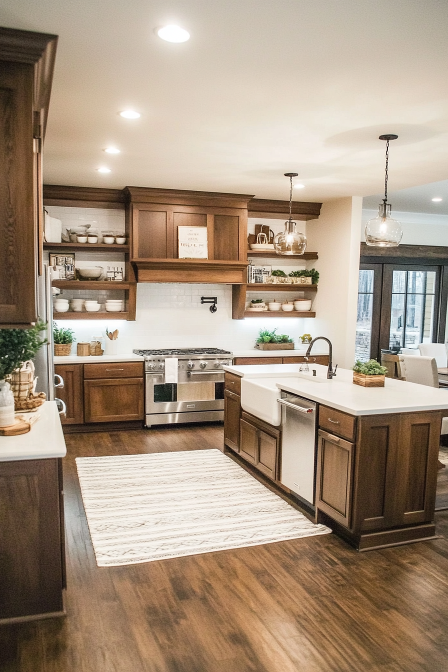 16. Toffee and White Brightness (Brown Kitchen Ideas) - Brown Kitchen Ideas
