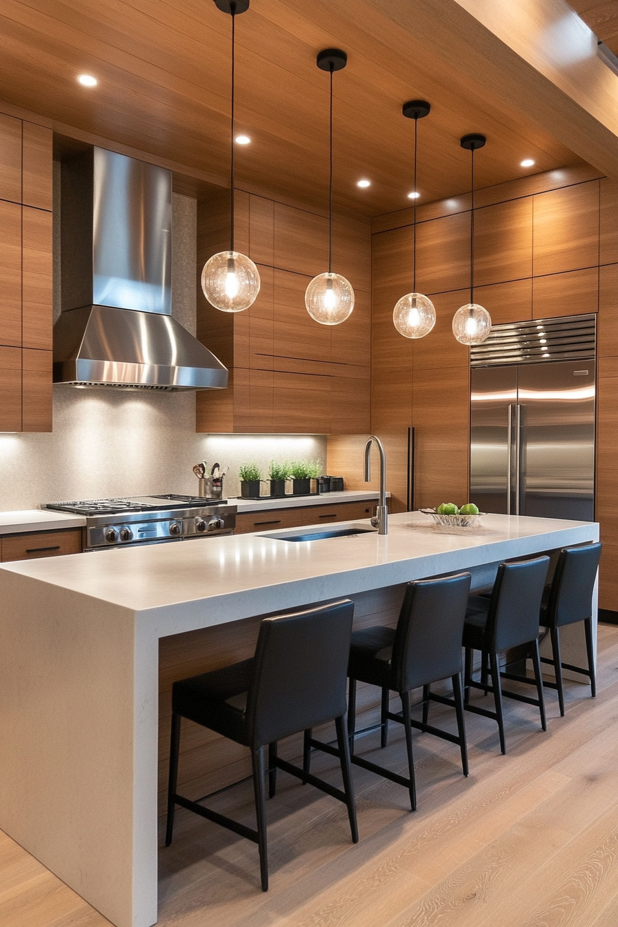 21. Butternut and Stainless Fusion (Brown Kitchen Ideas) - Brown Kitchen Ideas